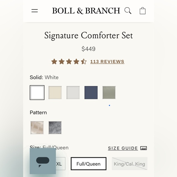 INCREDIBLE DEAL! BOLL & BRANCH 3 Piece Comforter Set NWT!  Full/Queen - Picture 4 of 10